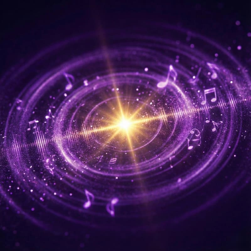 Light radiating sound waves — the spark of inspiration